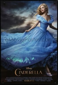 5s179 CINDERELLA advance DS 1sh 2015 great image of Lilly James in the title role!