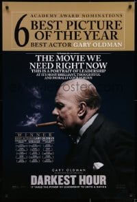 5s230 DARKEST HOUR awards DS 1sh 2017 Gary Oldman is Winston Churchill, never, never surrender!