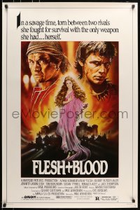 5s320 FLESH & BLOOD 1sh 1985 Paul Verhoeven, Rutger Hauer, Leigh, cool different fantasy artwork!