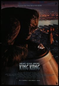 5s470 KING KONG int'l advance DS 1sh 2005 Naomi Watts & ape on rooftop of Empire State Building!