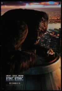 5s471 KING KONG teaser DS 1sh 2005 Naomi Watts & ape on rooftop of Empire State Building!