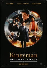 5s475 KINGSMAN: THE SECRET SERVICE style F int'l teaser DS 1sh 2014 Caine, Jackson, Firth, Marvel!