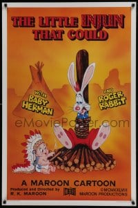 5s519 LITTLE INJUN THAT COULD Kilian 1sh 1988 Roger Rabbit & Baby Herman, Native American art!