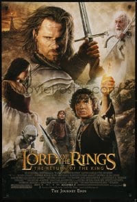 5s531 LORD OF THE RINGS: THE RETURN OF THE KING advance DS 1sh 2003 Jackson, cast montage!