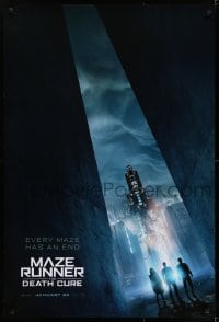 5s574 MAZE RUNNER: THE DEATH CURE style A teaser DS 1sh 2018 Goggins, every maze has an end!