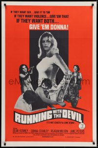 5s738 RUNNING WITH THE DEVIL 1sh 1973 motorcycles, Donna Stanley, it's not exactly a love story!
