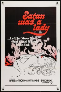 5s741 SATAN WAS A LADY 1sh 1975 Doris Wishman, sexy artwork, let her show you how good it feels!