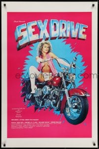 5s756 SEX DRIVE 1sh 1985 Taija Rae, Sherry St. Clair, sexy girl on Harley Davidson Electra Glide!
