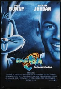 5s799 SPACE JAM int'l 1sh 1996 cool dark image of Michael Jordan & Bugs Bunny in outer space!