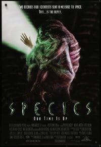 5s803 SPECIES DS 1sh 1995 sexy alien Natasha Henstridge, Ben Kingsley, sci-fi/horror, our time is up!
