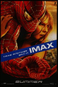 5s807 SPIDER-MAN 2 IMAX teaser DS 1sh 2004 close-up image of Tobey Maguire & Kirsten Dunst!