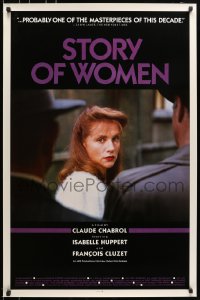 5s833 STORY OF WOMEN 1sh 1988 Claude Chabrol's Une affaire de femmes, Isabelle Huppert