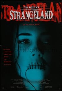 5s835 STRANGELAND 1sh 1998 Dee Snider, super-creepy close-up image of Linda Cardenelli!