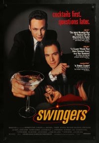 5s851 SWINGERS 1sh 1996 Vince Vaughn & Jon Favreau, sexy Heather Graham, cocktails first, reviews!