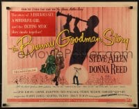 5t539 BENNY GOODMAN STORY style A 1/2sh 1956 Steve Allen as Goodman, Donna Reed, Gene Krupa!