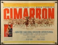 5t584 CIMARRON style A 1/2sh 1960 directed by Anthony Mann, Glenn Ford, Maria Schell, cool art!