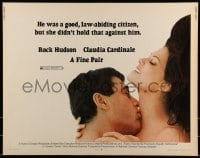 5t636 FINE PAIR 1/2sh 1969 romantic image of Rock Hudson & sexy Claudia Cardinale!