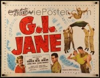 5t655 G.I. JANE 1/2sh 1951 Tom Neal, Jean Porter, Iris Adrian, everyone's shouting G.I. love it!