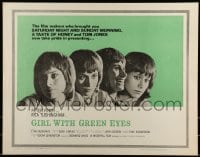 5t659 GIRL WITH GREEN EYES 1/2sh 1964 Peter Finch, Rita Tushingham, Lynn Redgrave