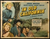 5t694 IN OLD CALIFORNIA style A 1/2sh 1942 great images of John Wayne & Binnie Barnes, ultra-rare!