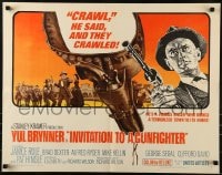 5t699 INVITATION TO A GUNFIGHTER 1/2sh 1964 vicious killer Yul Brynner brings a town to its knees!