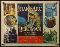 5t705 JOAN OF ARC style A 1/2sh 1948 great images of Ingrid Bergman in full armor with sword, rare!