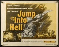 5t709 JUMP INTO HELL 1/2sh 1955 Indochina war, David Butler directed, Jacques Sernas!