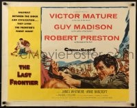 5t733 LAST FRONTIER style B 1/2sh 1955 art of Victor Mature choking Native American chief!