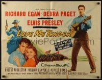 5t754 LOVE ME TENDER 1/2sh 1956 1st Elvis Presley, great images with Debra Paget & with guitar!