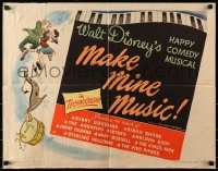 5t764 MAKE MINE MUSIC style A 1/2sh 1946 Walt Disney full-length feature cartoon, musical art, rare!