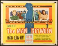 5t767 MAN BETWEEN style A 1/2sh 1953 James Mason is a smooth sinner, Claire Bloom, Carol Reed!