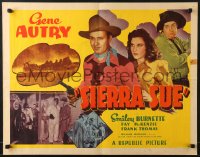 5t878 SIERRA SUE style B 1/2sh 1941 Gene Autry, Smiley Burnette & Fay McKenzie in title role!