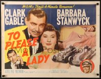 5t942 TO PLEASE A LADY style A 1/2sh 1950 race car driver Clark Gable & sexy Barbara Stanwyck!