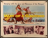 5t968 WAY OF A GAUCHO 1/2sh 1952 Gene Tierney, Rory Calhoun, Richard Boone!