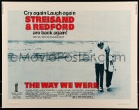 5t969 WAY WE WERE 1/2sh R1975 Barbra Streisand & Robert Redford walk on the beach!