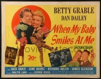 5t975 WHEN MY BABY SMILES AT ME 1/2sh 1948 image of sexy Betty Grable & Dan Dailey!