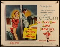5t996 YOU CAN'T RUN AWAY FROM IT style A 1/2sh 1956 Lemmon & Allyson in It Happened One Night remake