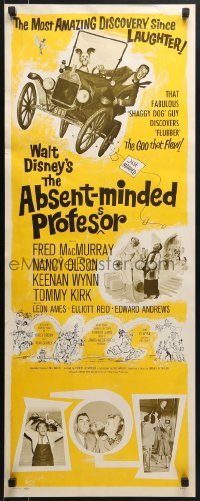 5t006 ABSENT-MINDED PROFESSOR insert 1961 Disney, Flubber, Fred MacMurray in title role!