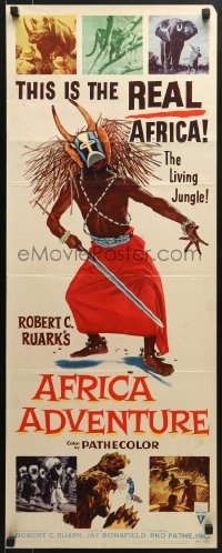 5t011 AFRICA ADVENTURE insert 1954 this is the REAL Africa, the living jungle, wild native image!