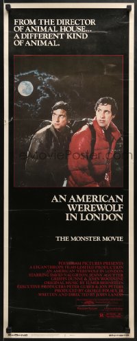 5t019 AMERICAN WEREWOLF IN LONDON insert 1981 David Naughton, Griffin Dunne, directed by Landis!