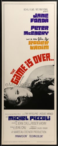 5t137 GAME IS OVER insert 1967 Roger Vadim's La Curee, Jane Fonda, Peter McEnery, cool design!