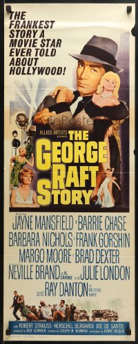 5t139 GEORGE RAFT STORY insert 1961 sexy Jayne Mansfield, Ray Danton, the Hollywood you never knew!
