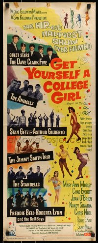 5t140 GET YOURSELF A COLLEGE GIRL insert 1964 hip-est happiest rock & roll show, Dave Clark 5
