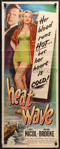 5t156 HEAT WAVE insert 1954 full-length HOT tempting taunting bad girl Hillary Brooke!