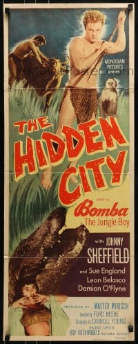 5t159 HIDDEN CITY insert 1950 great images of Johnny Sheffield as Bomba the Jungle Boy!