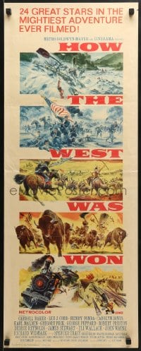 5t170 HOW THE WEST WAS WON insert 1964 John Ford epic, Debbie Reynolds, Gregory Peck & all-star cast!