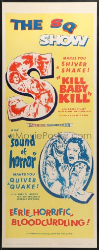 5t200 KILL BABY KILL/SOUND OF HORROR insert 1967 shiver shake quiver quake double-bill!