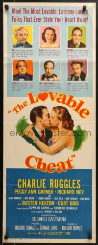 5t233 LOVABLE CHEAT insert 1949 Buster Keaton pictured, from the scandalous Paris stage play!