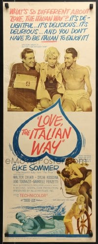 5t234 LOVE THE ITALIAN WAY insert 1964 Femmine di Lusso, Elke Sommer, Walter Chiari, Ugo Tognazzi