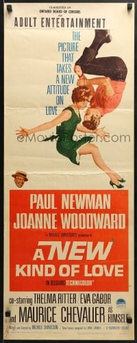 5t267 NEW KIND OF LOVE insert 1963 Paul Newman loves Joanne Woodward, great romantic image!